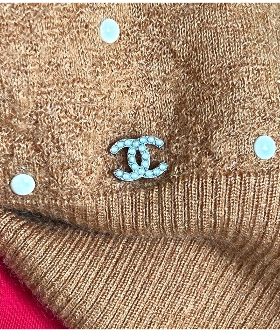 CHANEL Горчичный джемпер / свитер, фото 3