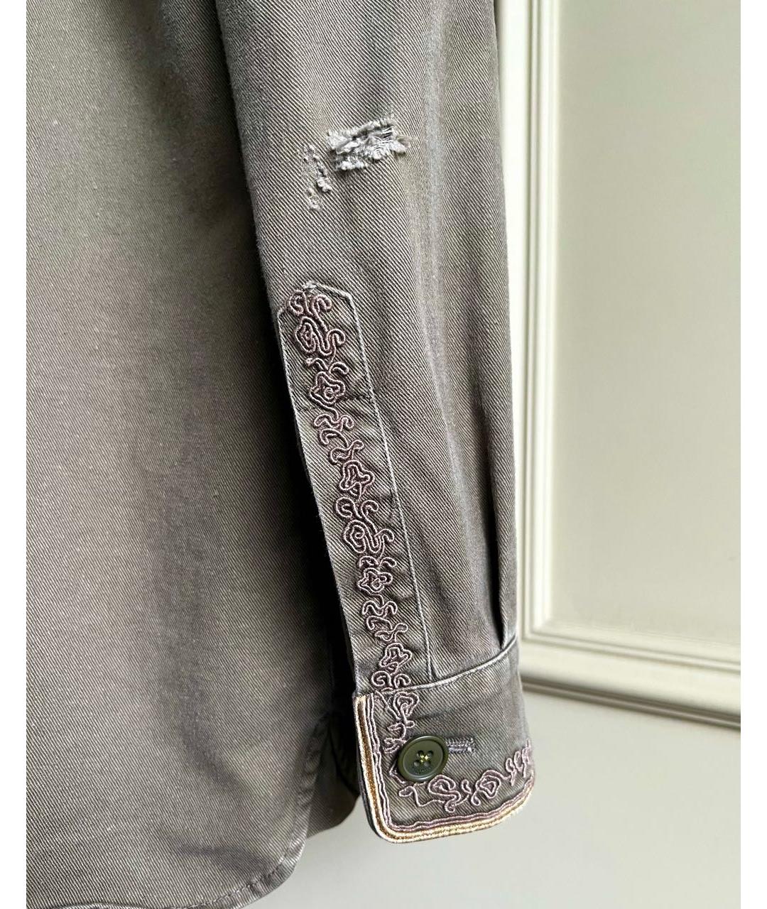 SAINT LAURENT Хаки рубашка, фото 5