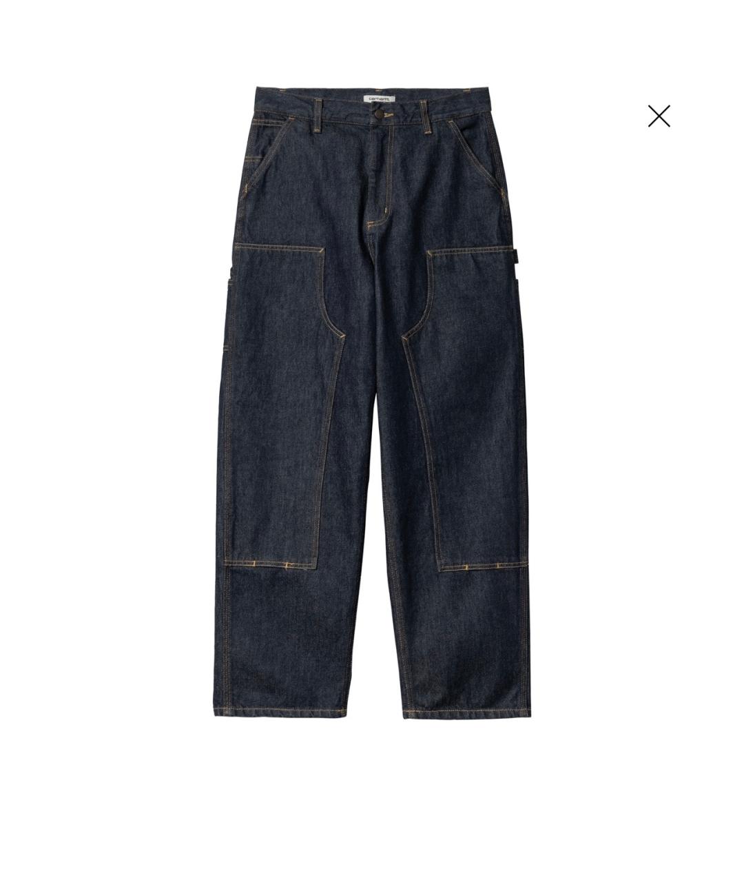CARHARTT WIP Темно-синие хлопковые прямые джинсы, фото 6