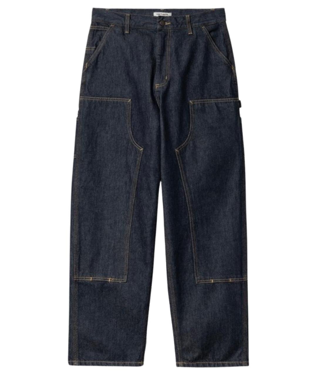 CARHARTT WIP Темно-синие хлопковые прямые джинсы, фото 1