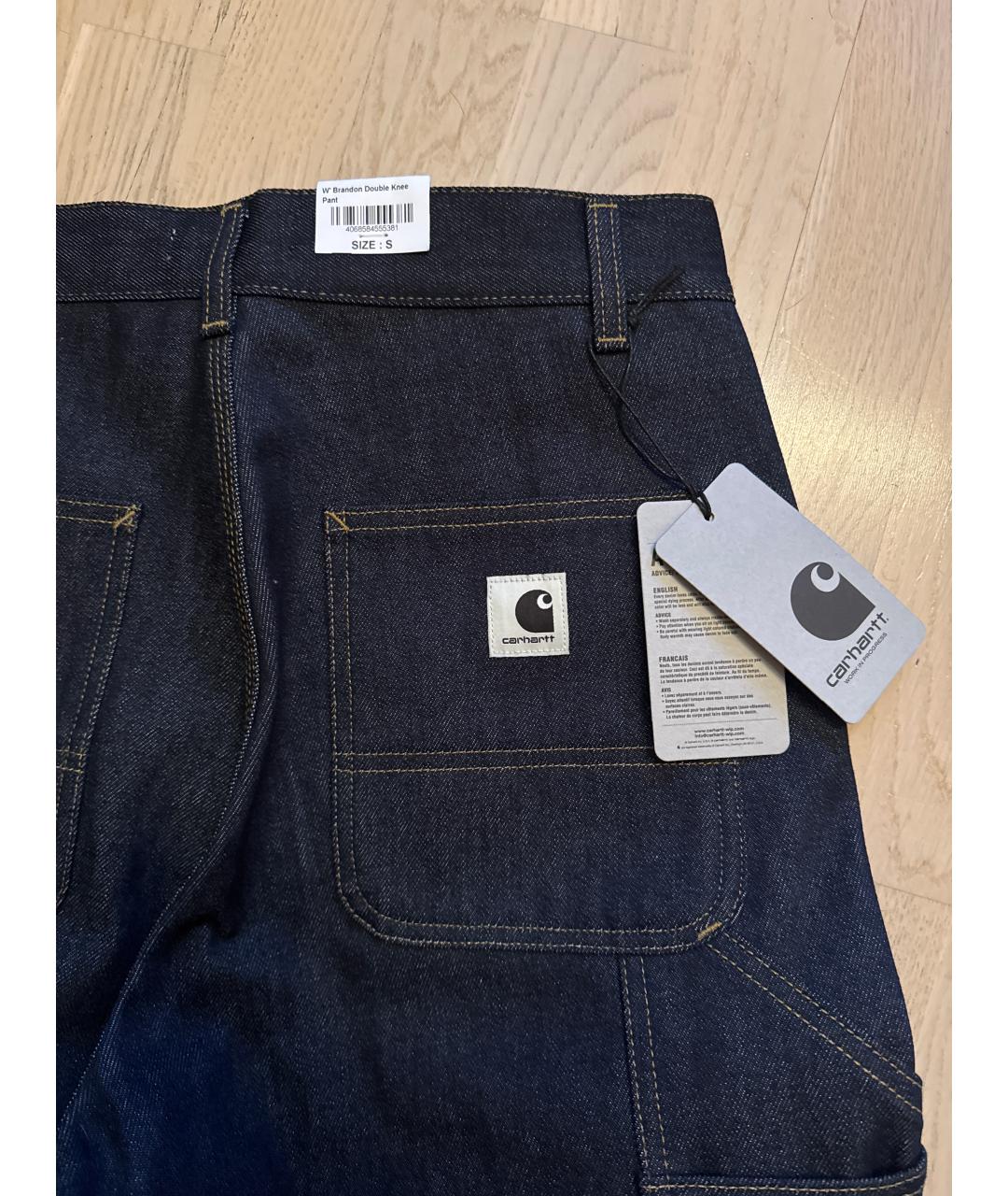 CARHARTT WIP Темно-синие хлопковые прямые джинсы, фото 4