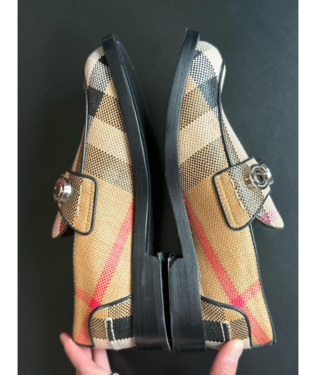 BURBERRY Бежевые лоферы, фото 9