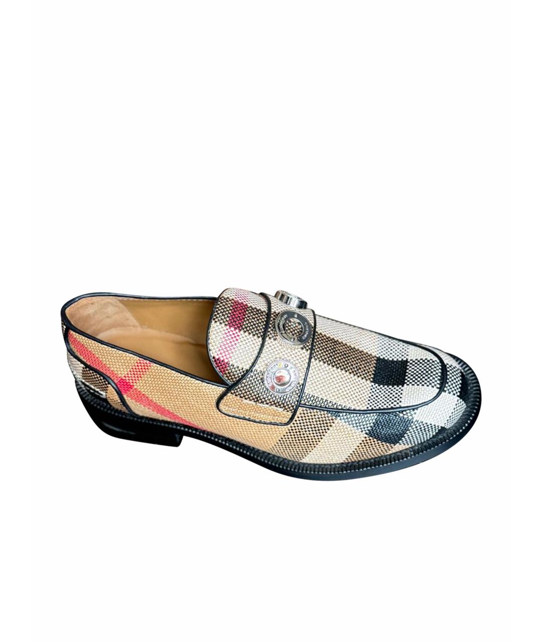 BURBERRY Бежевые лоферы, фото 1