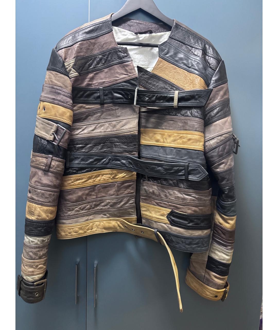 MAISON MARGIELA Мульти кожаная куртка, фото 7