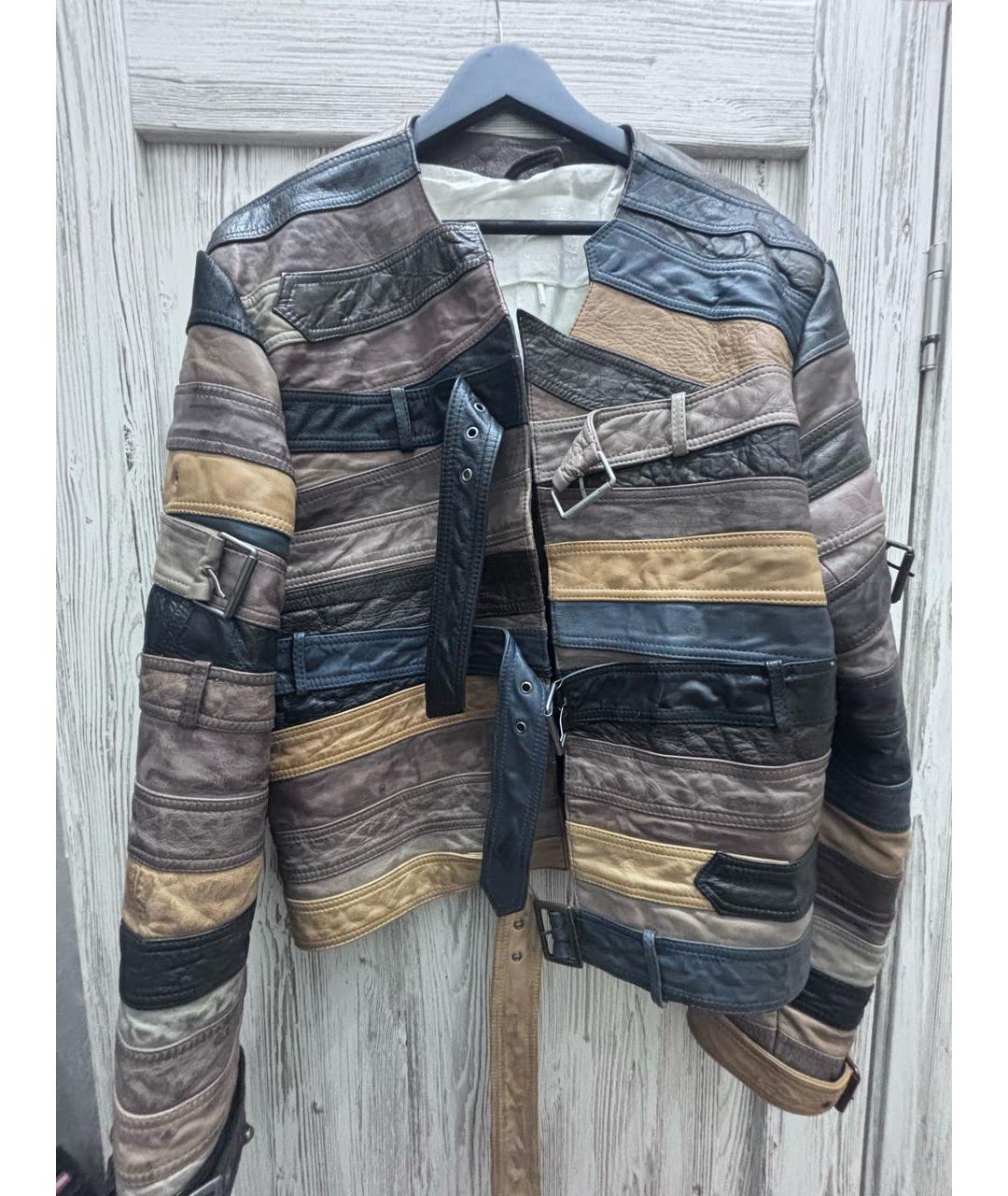 MAISON MARGIELA Мульти кожаная куртка, фото 8