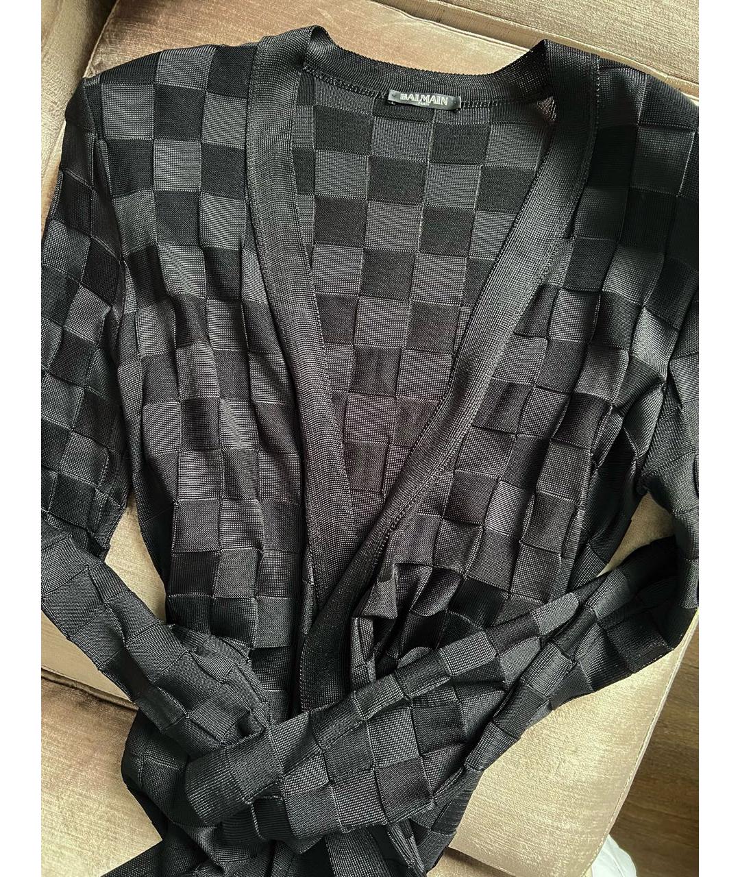 BALMAIN Черный вискозный кардиган, фото 5