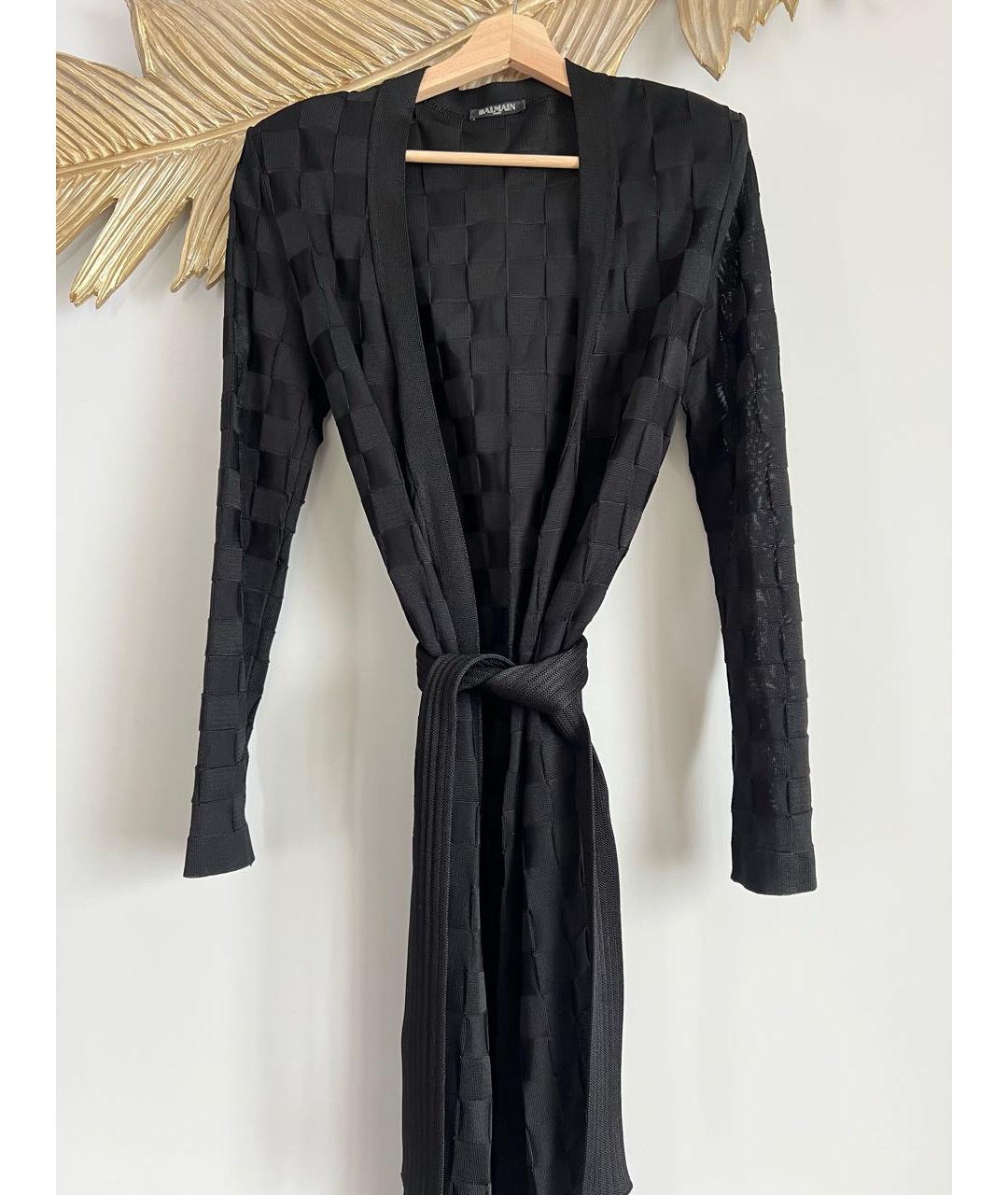 BALMAIN Черный вискозный кардиган, фото 4