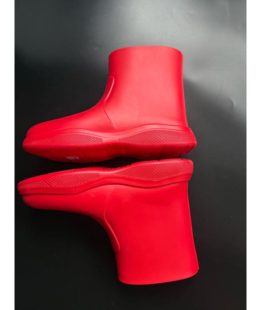PRADA Красные резиновые полусапоги, фото 4