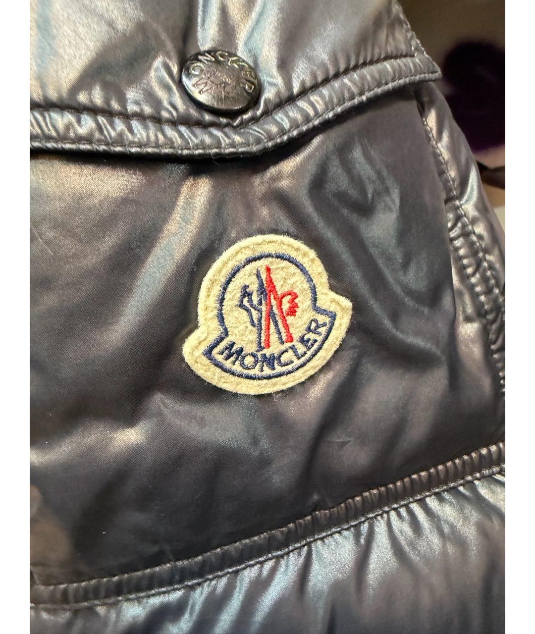 MONCLER Черный пуховик, фото 3
