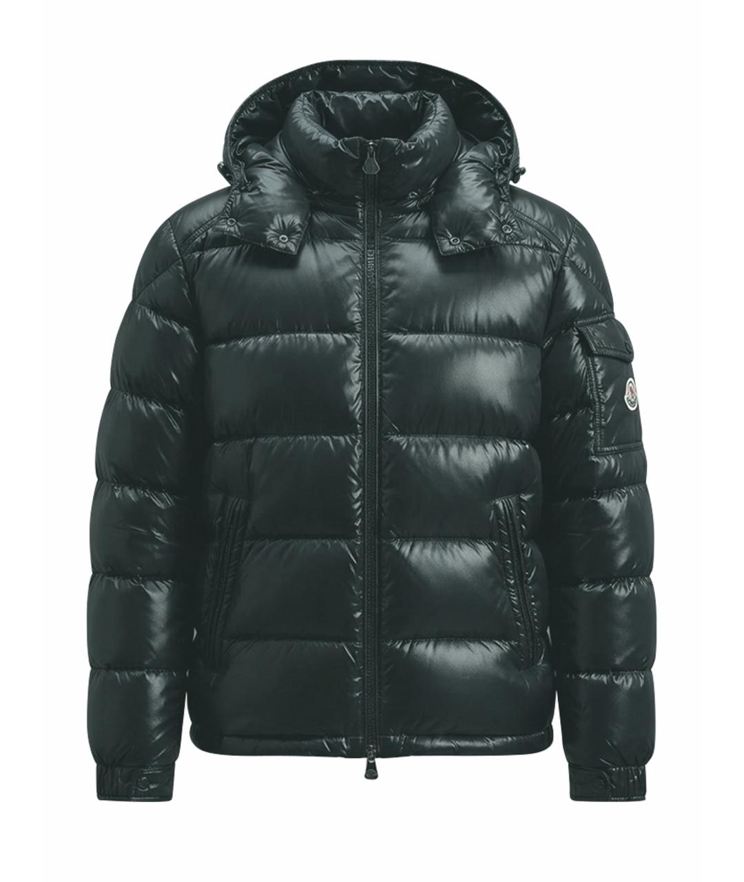 MONCLER Черный пуховик, фото 1