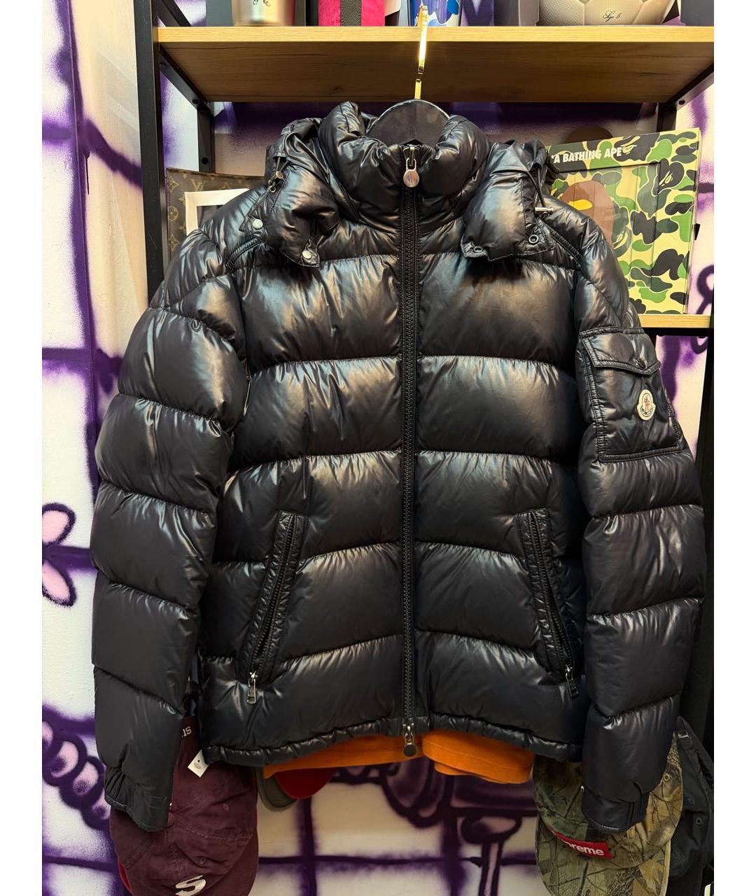 MONCLER Черный пуховик, фото 7