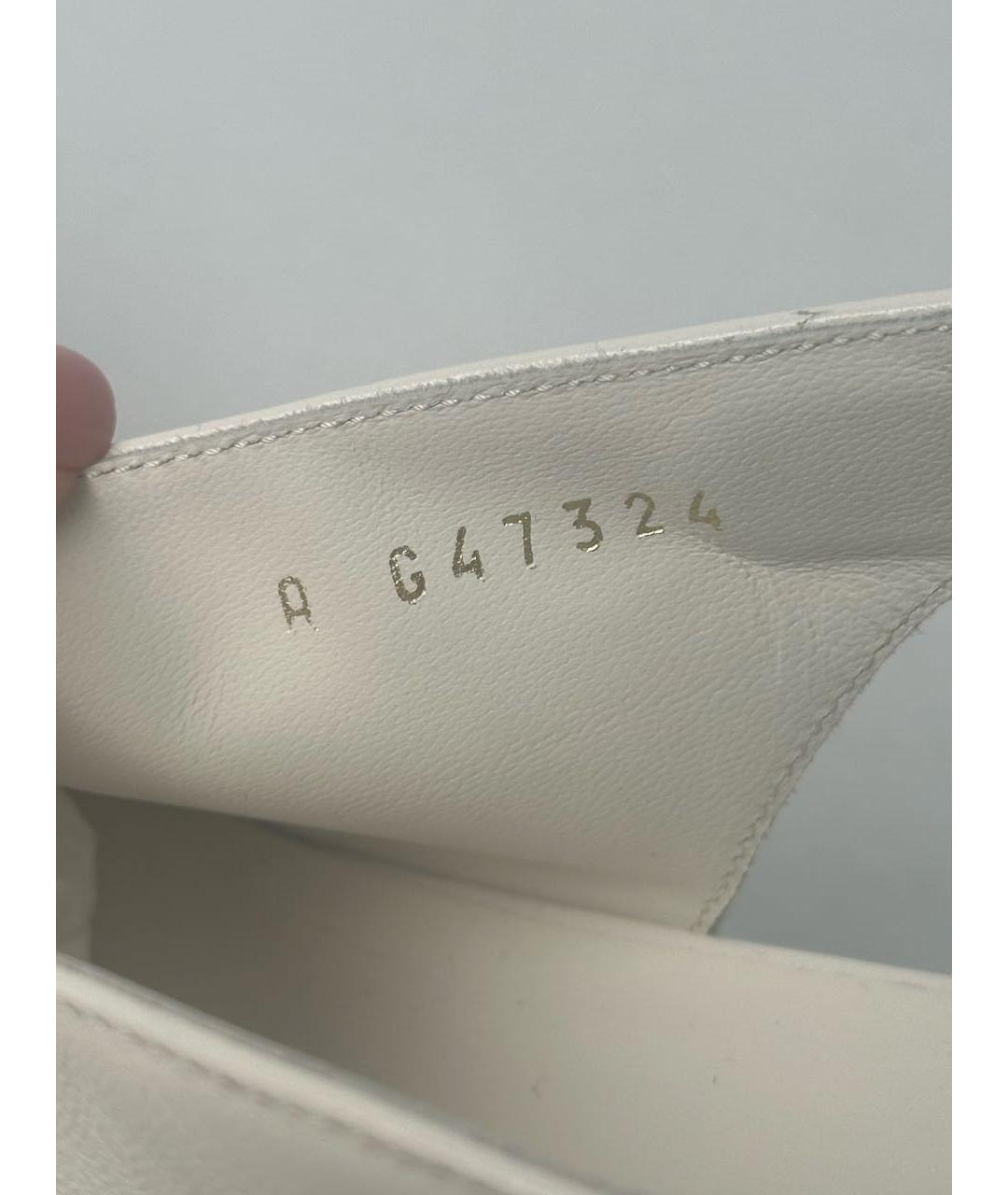 CHANEL Белые кожаные туфли, фото 6