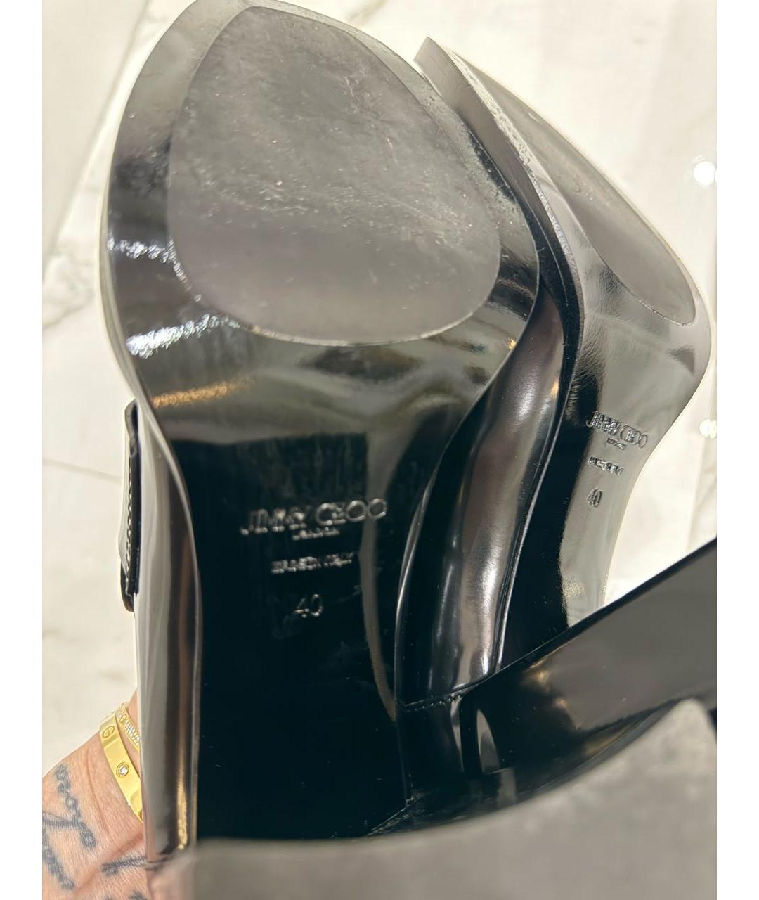 JIMMY CHOO Черные кожаные туфли, фото 7