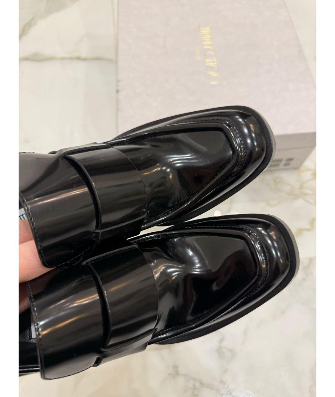JIMMY CHOO Черные кожаные туфли, фото 5