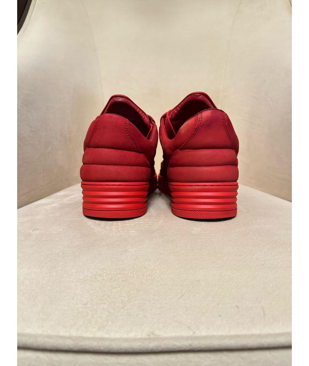 Filling pieces Красные нубуковые низкие кроссовки / кеды, фото 4