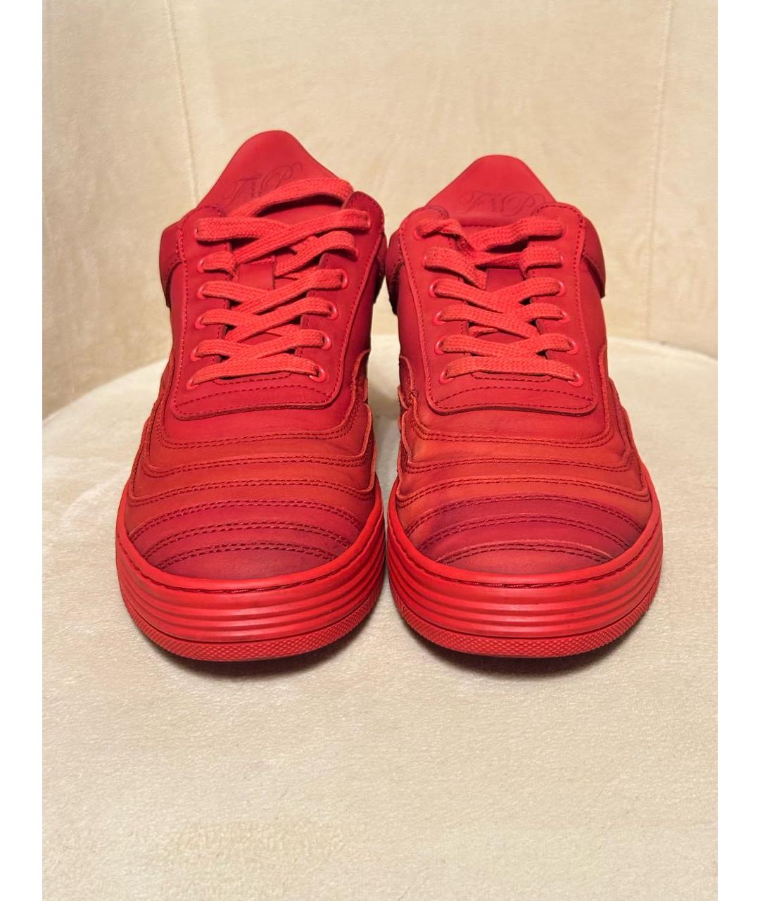 Filling pieces Красные нубуковые низкие кроссовки / кеды, фото 2