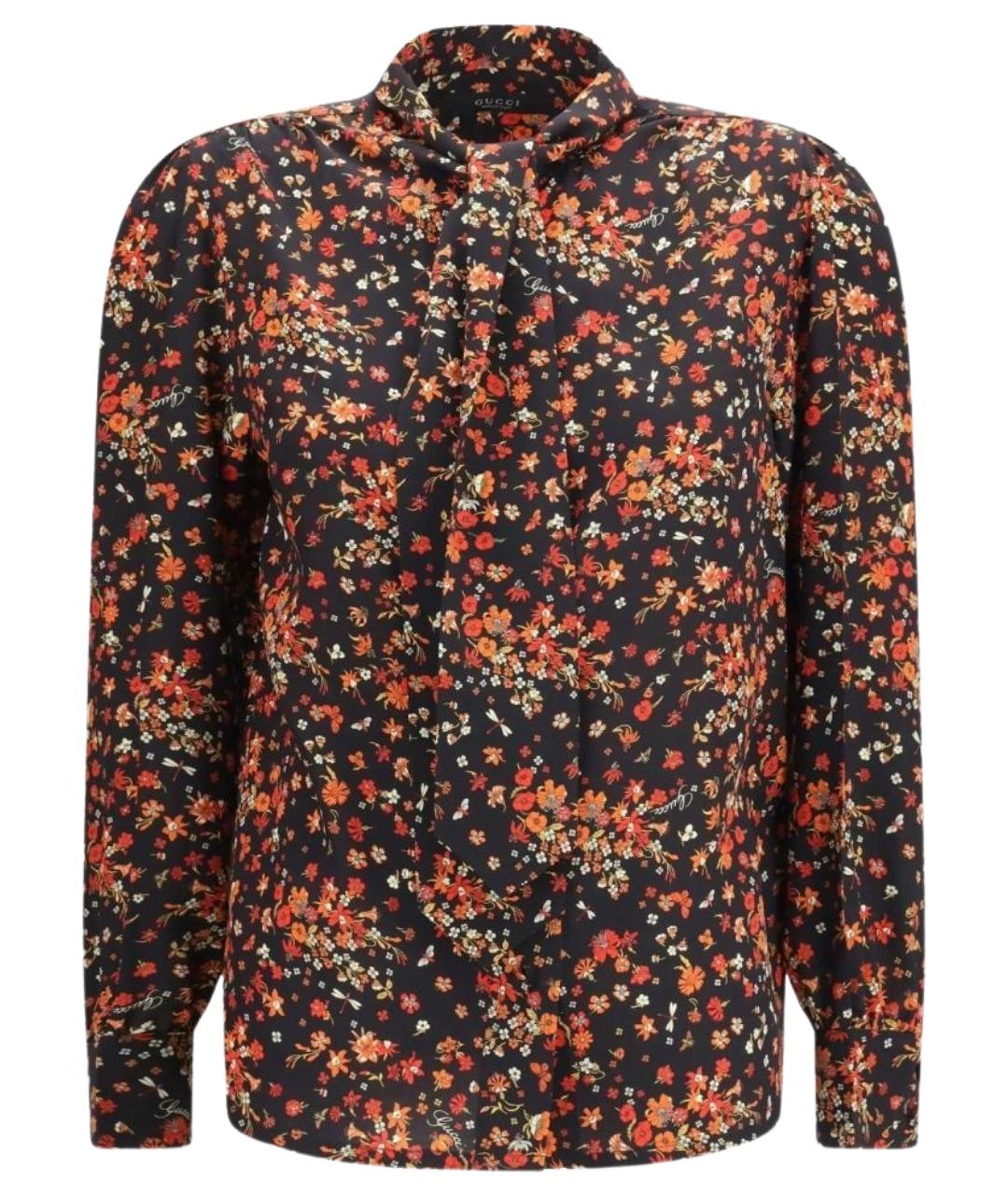 GUCCI Мульти шелковая рубашка, фото 1