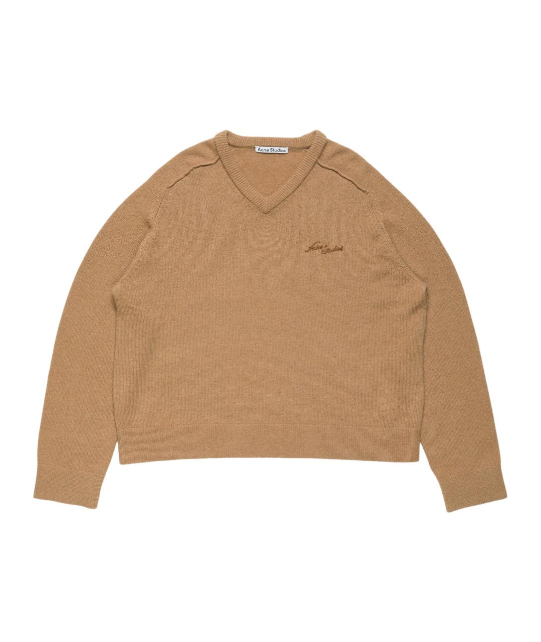ACNE STUDIOS Бежевый шерстяной джемпер / свитер, фото 1