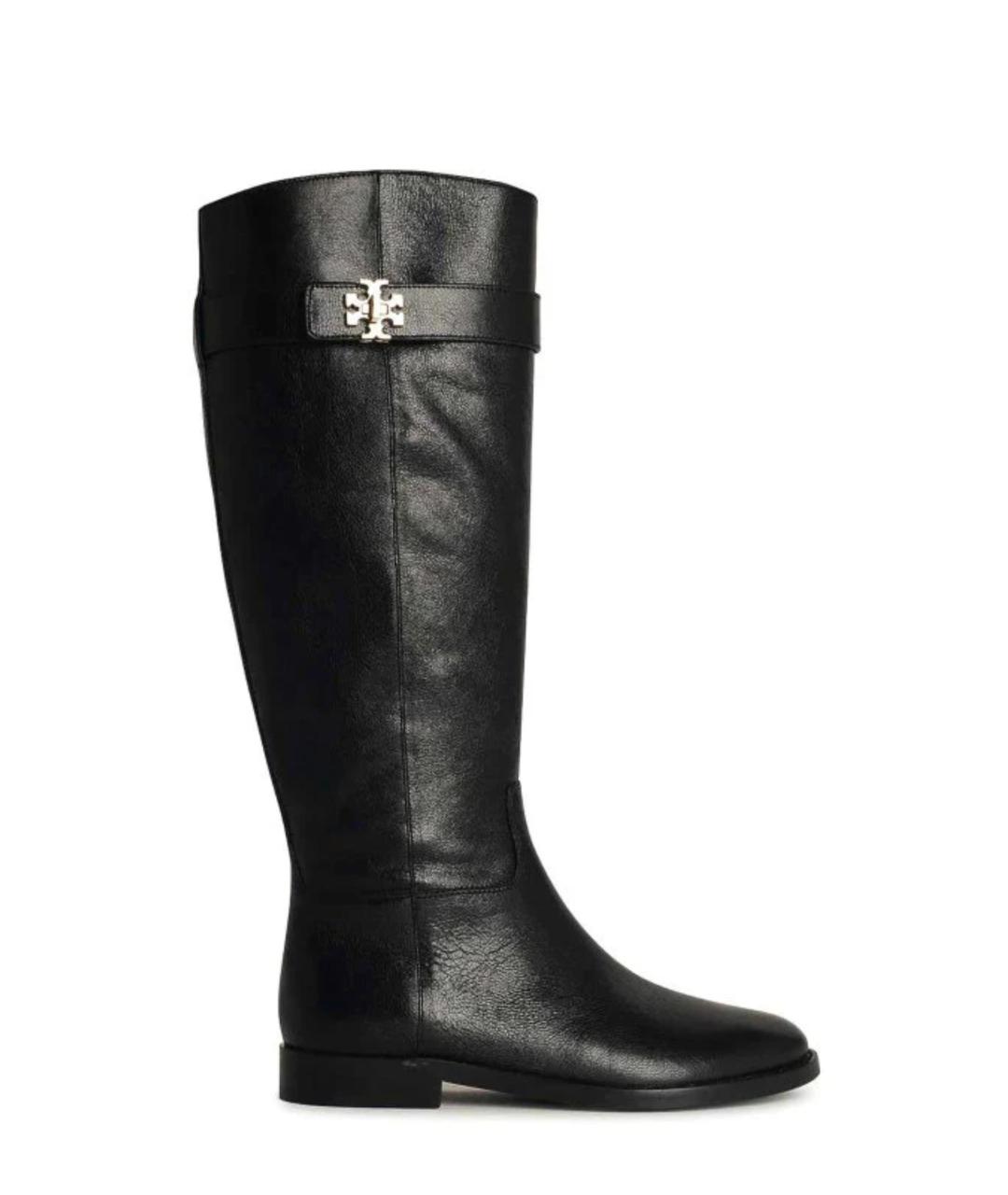 TORY BURCH Черные кожаные сапоги, фото 1