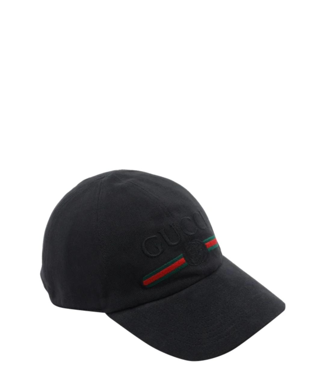 GUCCI Черная хлопковая кепка/бейсболка, фото 2