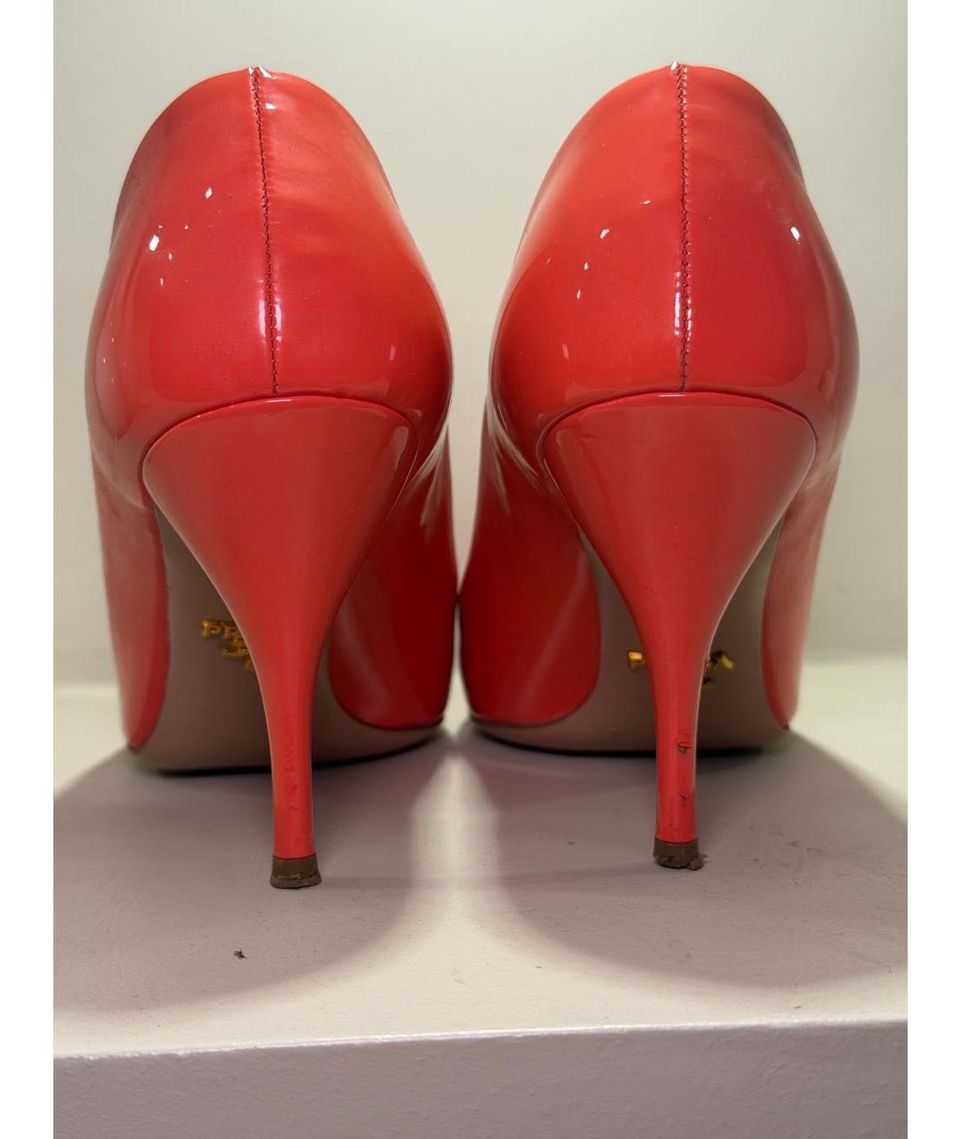 PRADA Коралловые туфли из лакированной кожи, фото 3