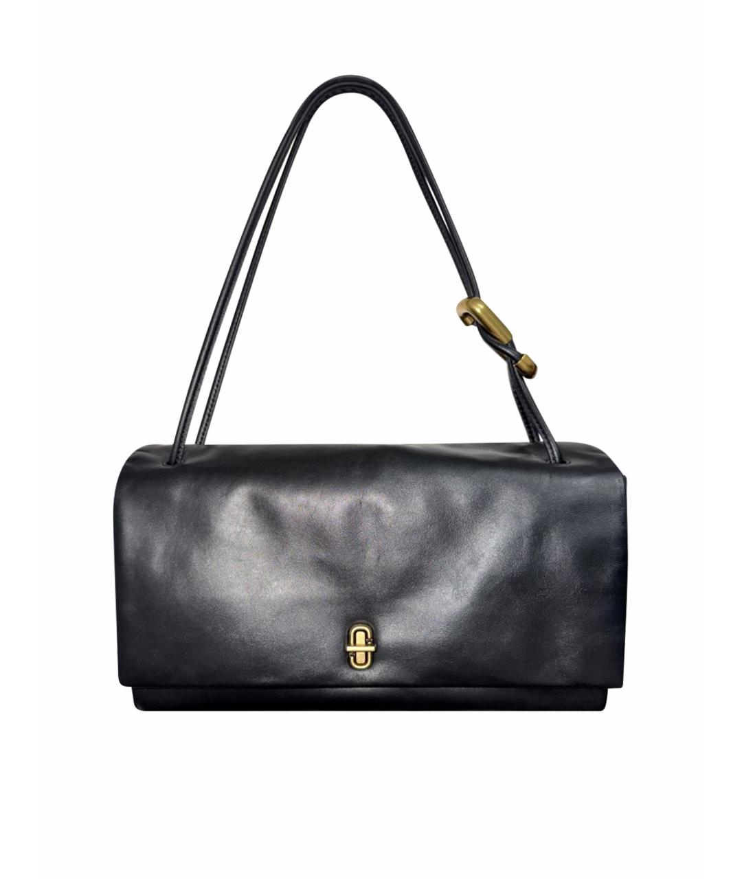 MARC JACOBS Черная кожаная сумка с короткими ручками, фото 1