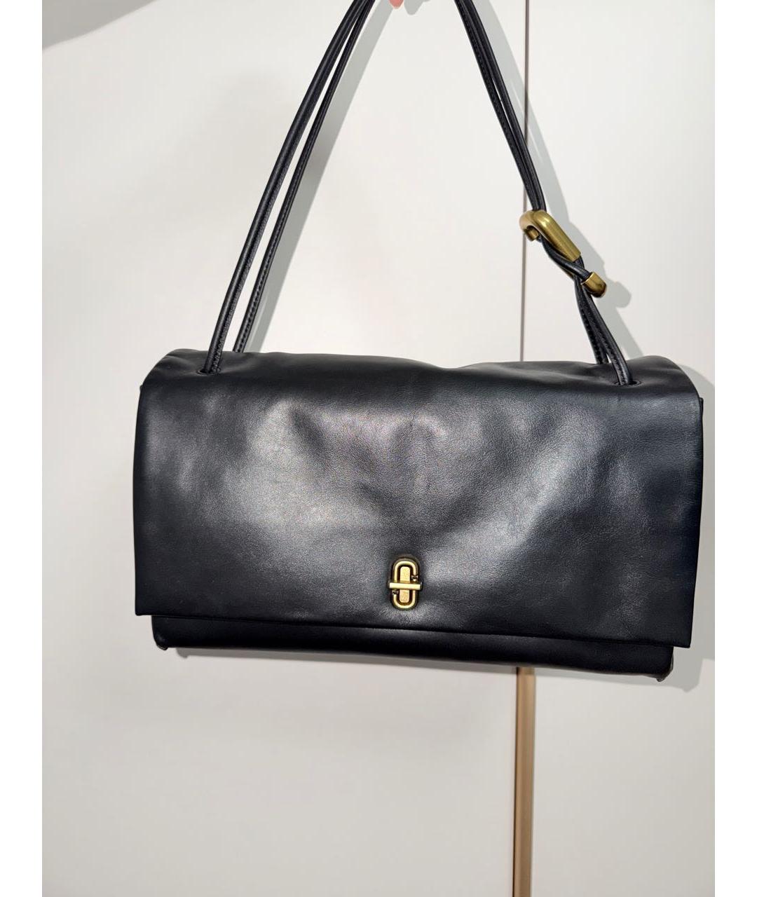 MARC JACOBS Черная кожаная сумка с короткими ручками, фото 7
