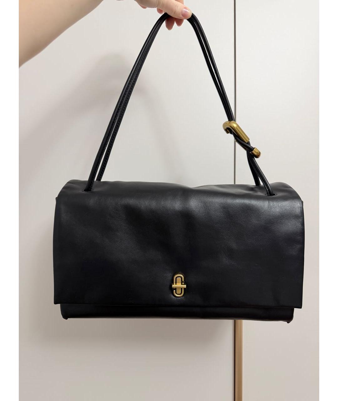 MARC JACOBS Черная кожаная сумка с короткими ручками, фото 6