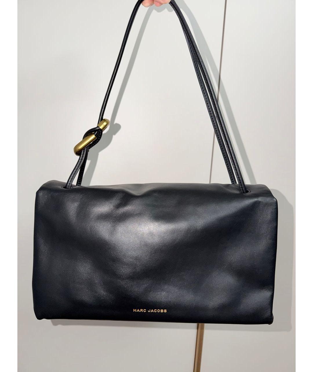 MARC JACOBS Черная кожаная сумка с короткими ручками, фото 3
