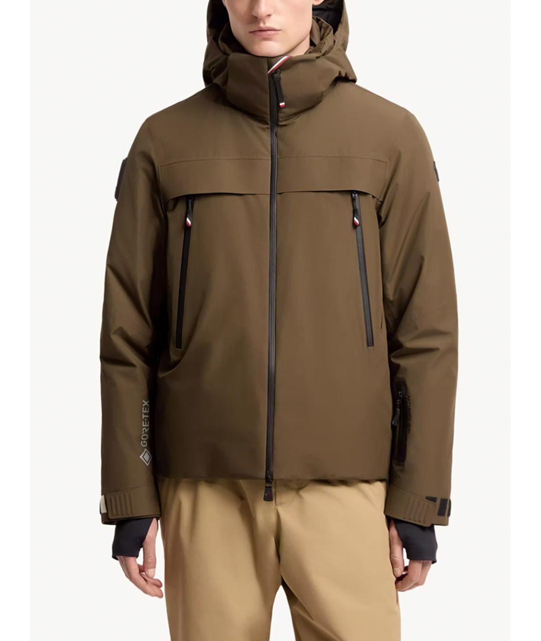 MONCLER GRENOBLE Хаки полиэстеровая куртка, фото 2
