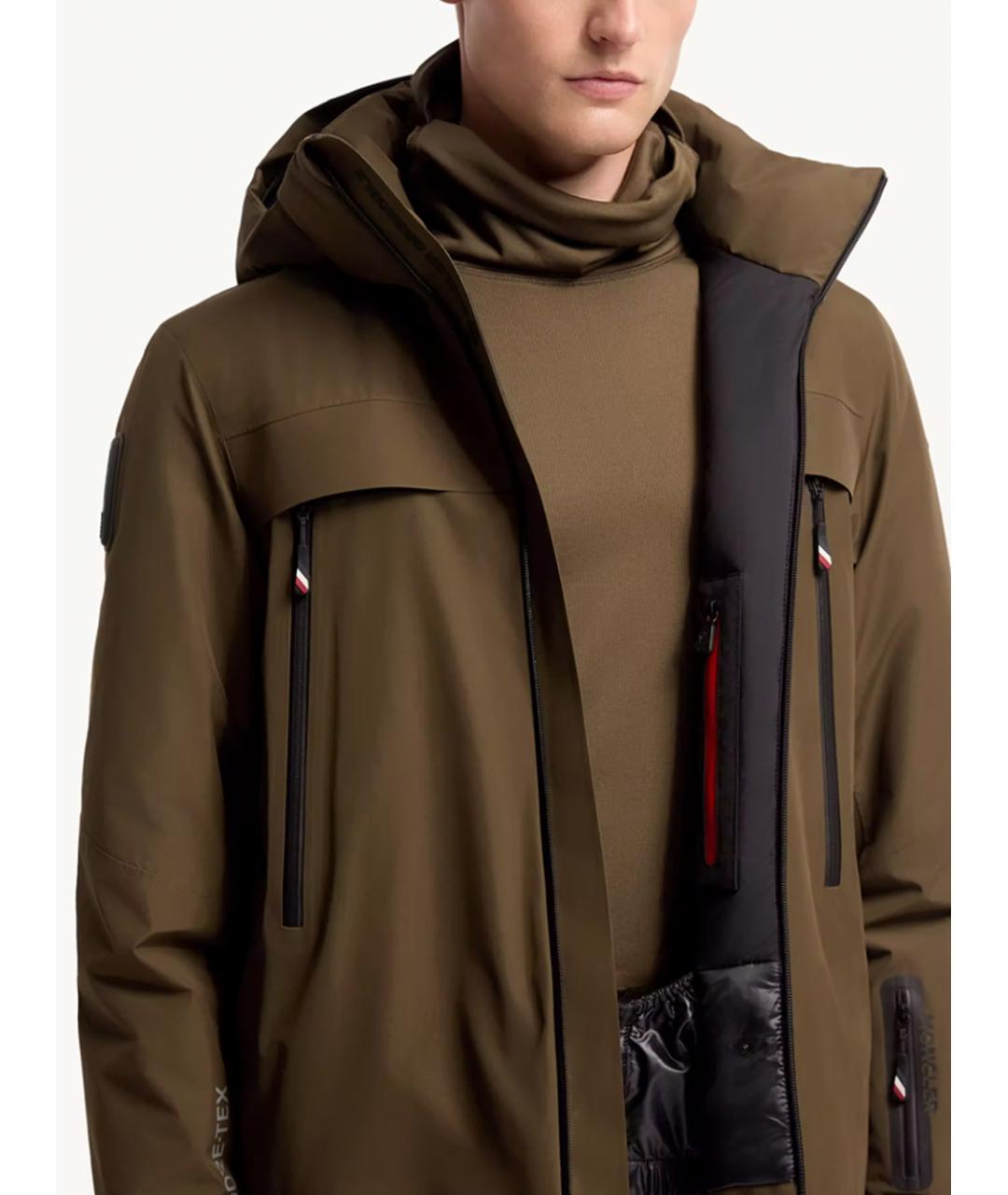 MONCLER GRENOBLE Хаки полиэстеровая куртка, фото 6