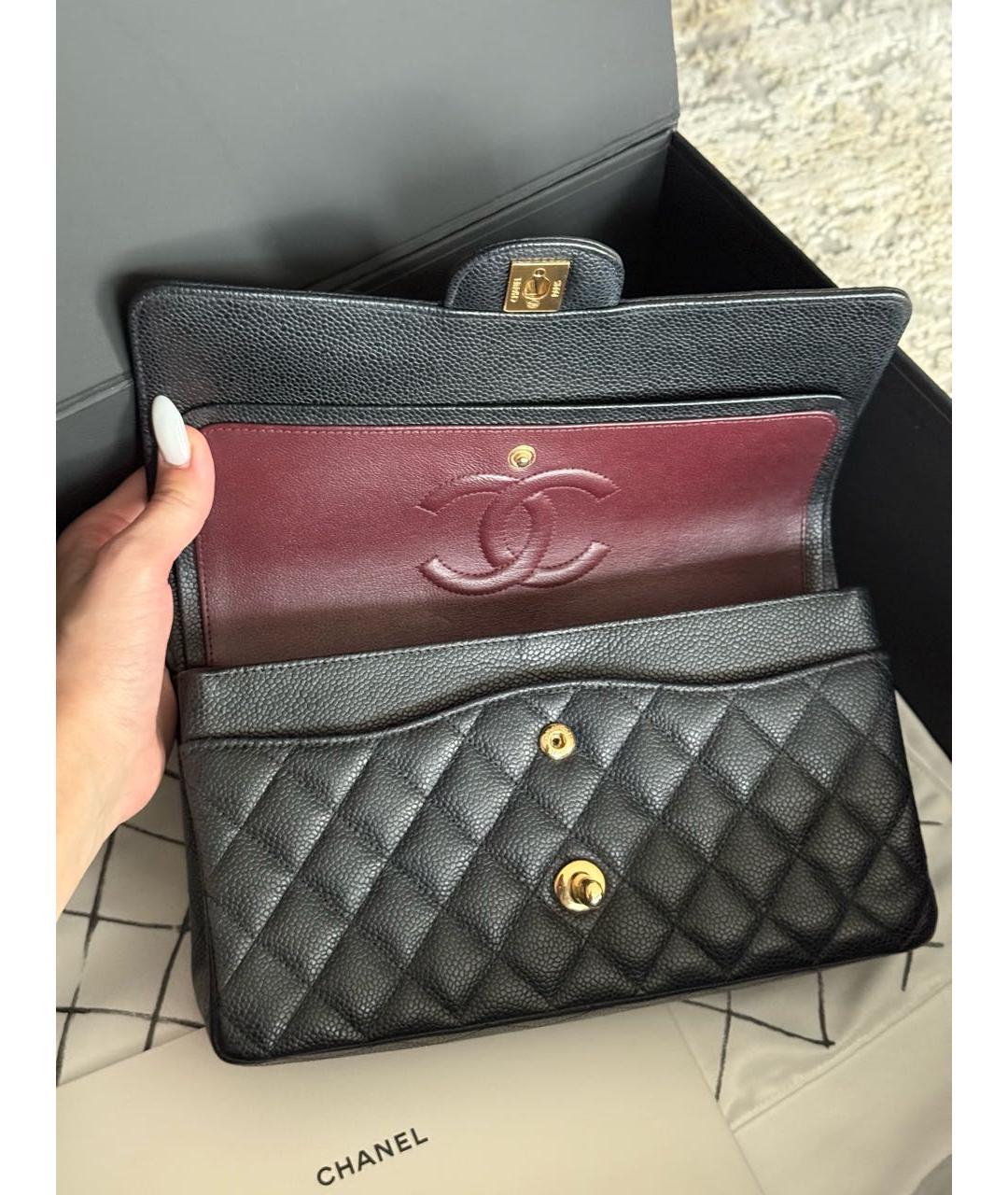 CHANEL Черная кожаная сумка через плечо, фото 4