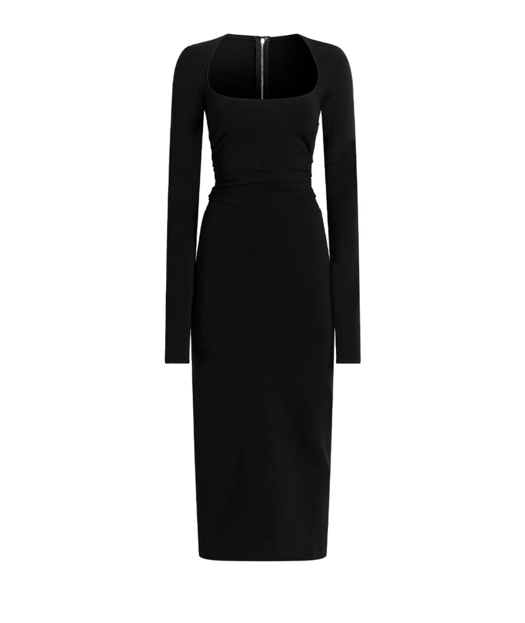DOLCE&GABBANA Черное вискозное платье, фото 6