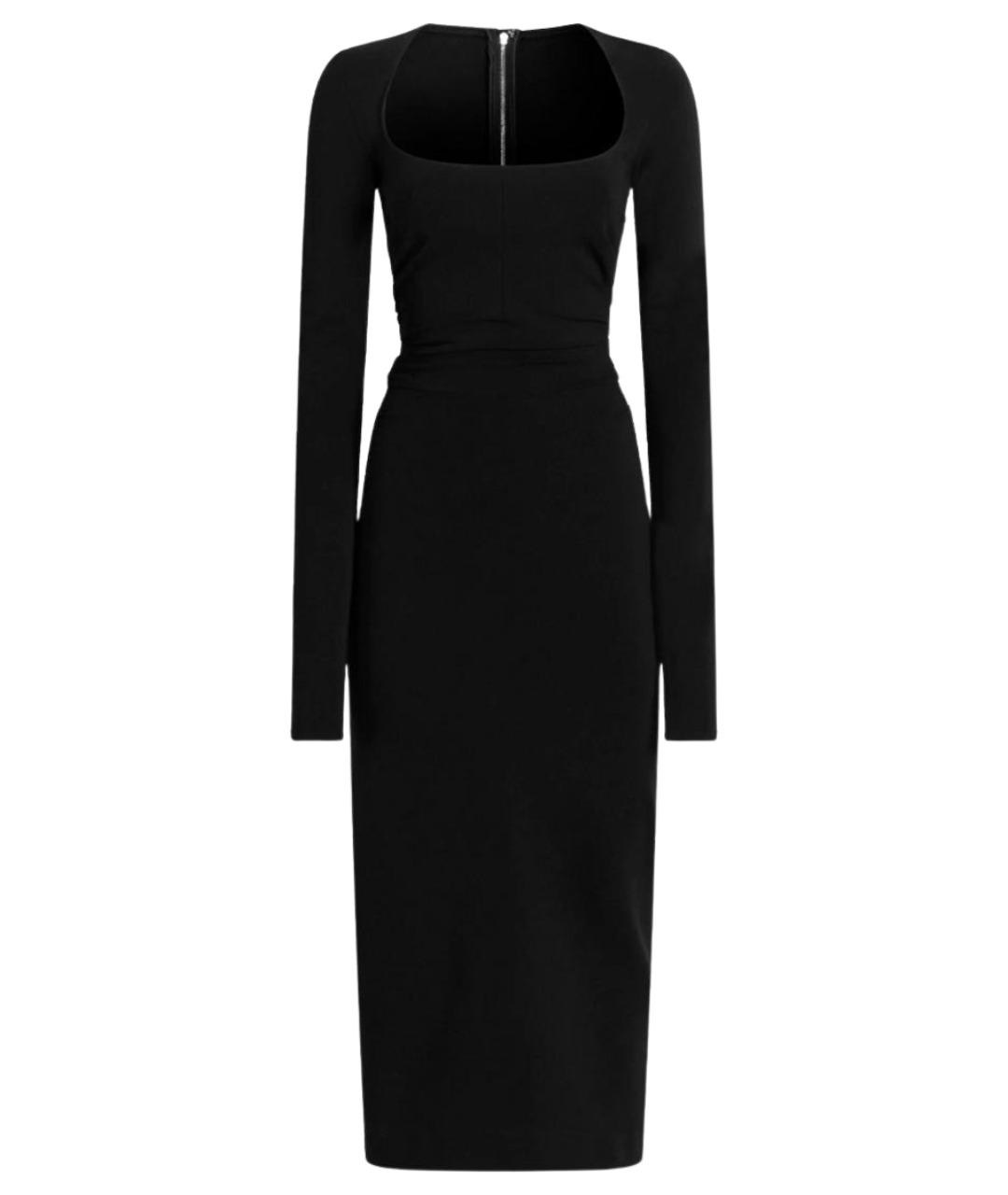 DOLCE&GABBANA Черное вискозное платье, фото 1