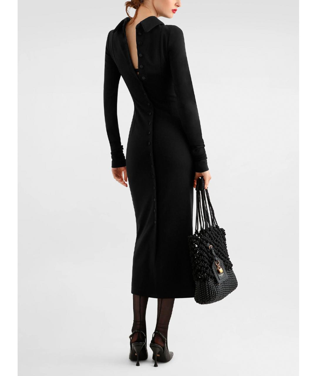 DOLCE&GABBANA Черное шерстяное платье, фото 3
