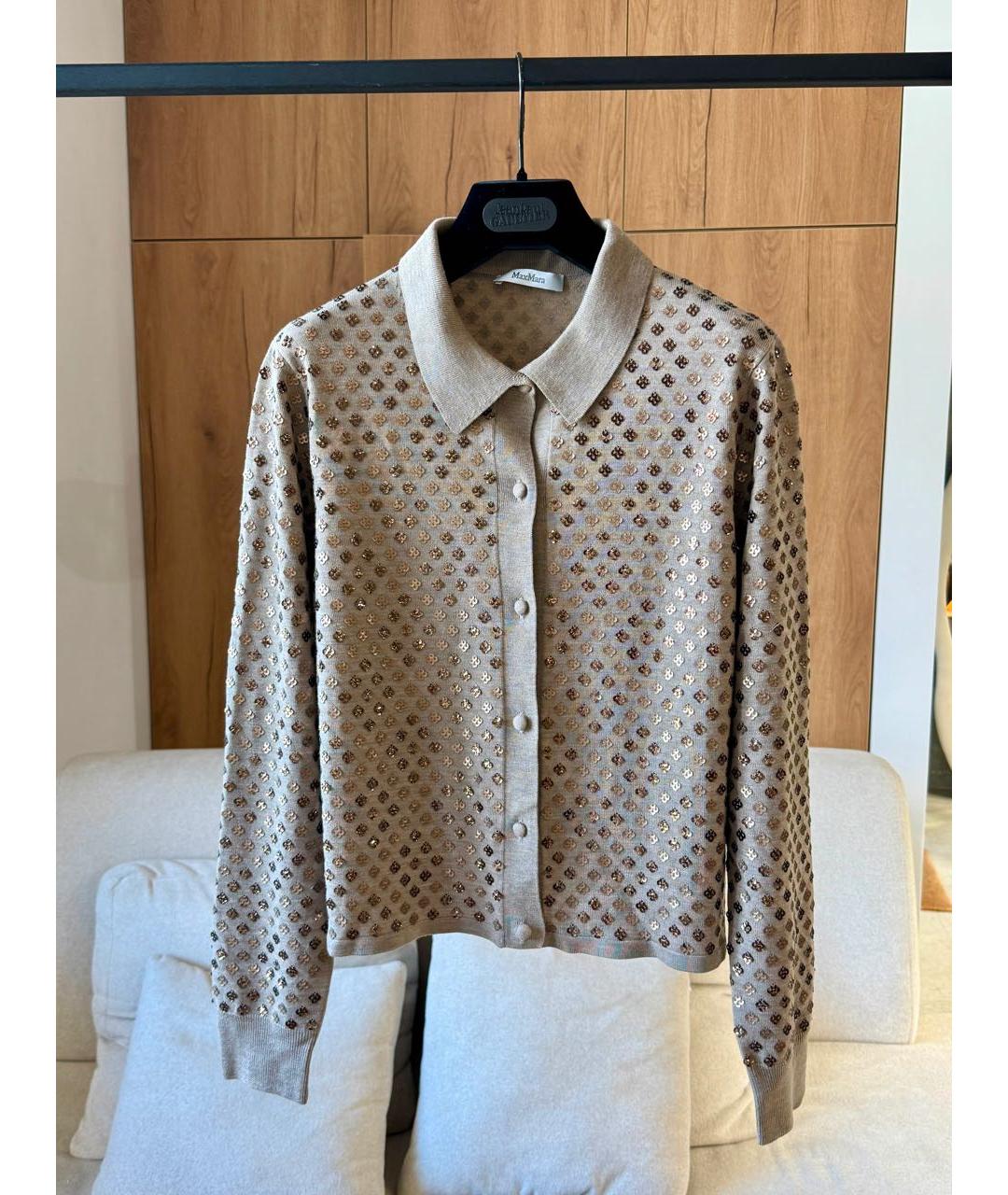 MAX MARA Бежевый кардиган, фото 4