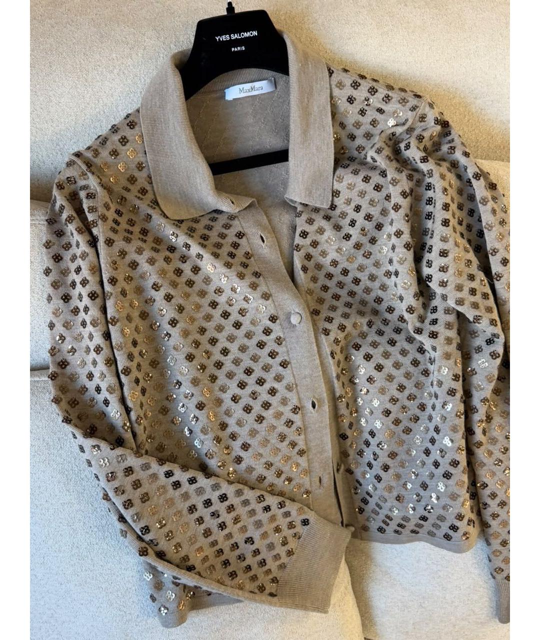 MAX MARA Бежевый кардиган, фото 3