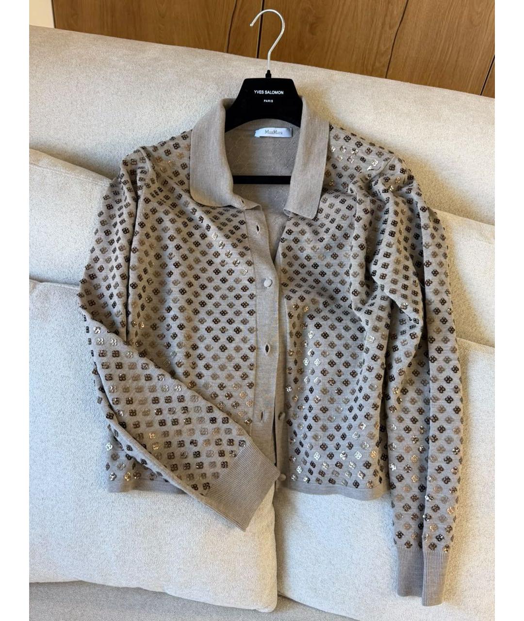 MAX MARA Бежевый кардиган, фото 2