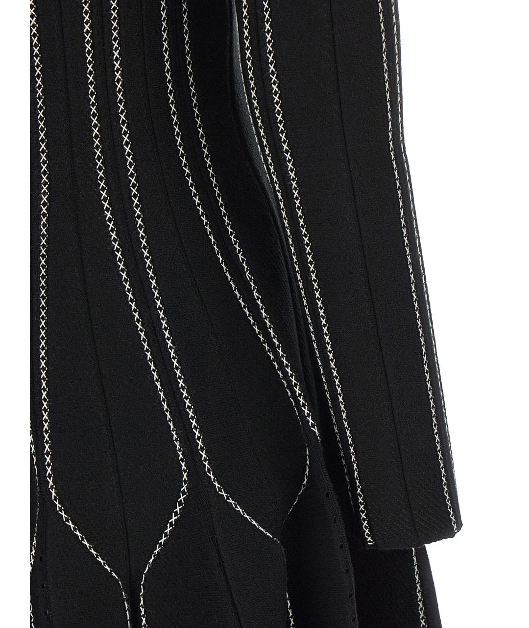 ELISABETTA FRANCHI Черное вискозное повседневное платье, фото 4
