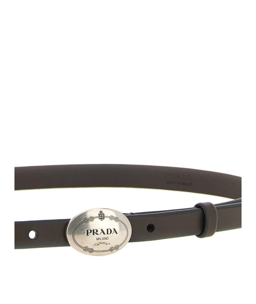 PRADA Коричневый кожаный ремень, фото 3