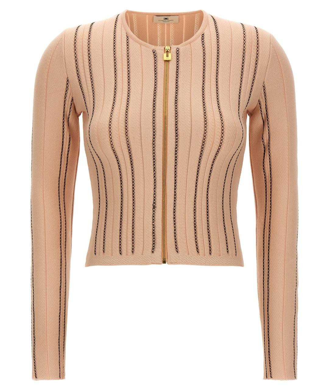 ELISABETTA FRANCHI Розовый вискозный кардиган, фото 1