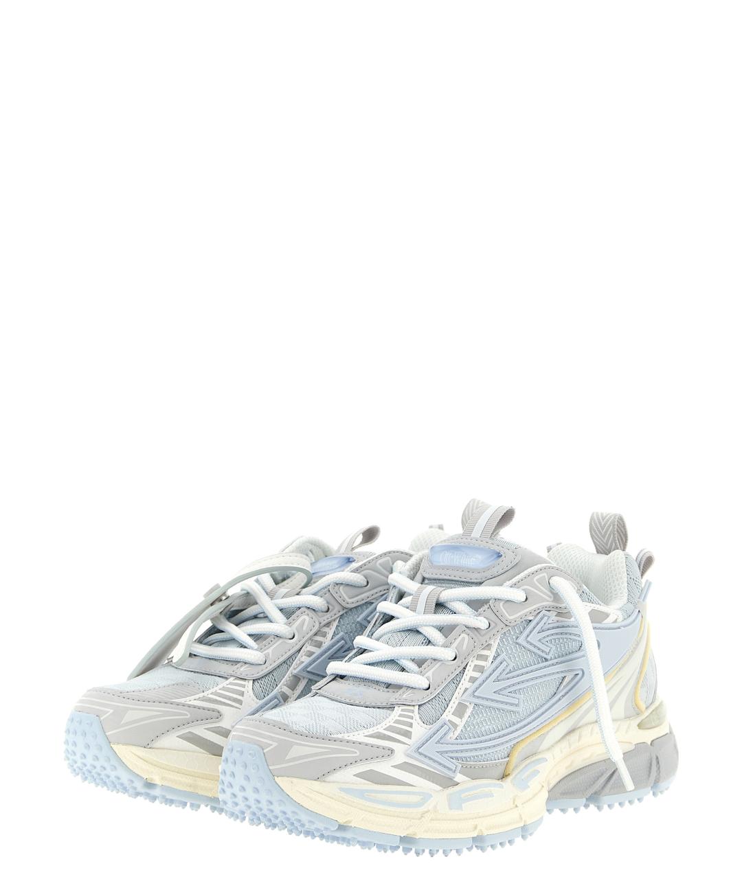 OFF-WHITE Голубые текстильные кроссовки, фото 2