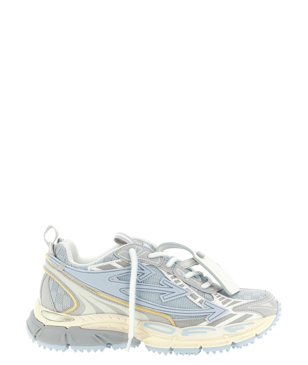 OFF-WHITE Голубые текстильные кроссовки, фото 1
