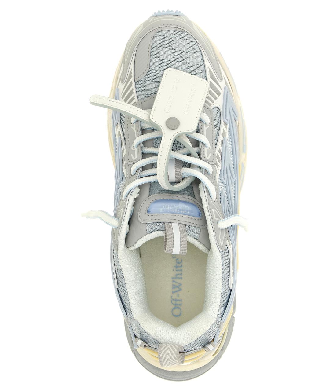 OFF-WHITE Голубые текстильные кроссовки, фото 5