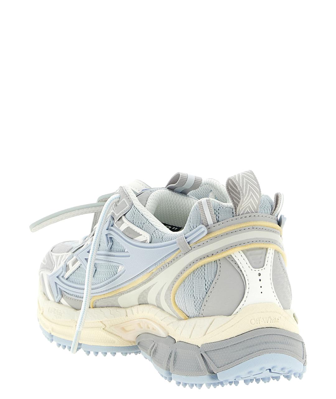 OFF-WHITE Голубые текстильные кроссовки, фото 4