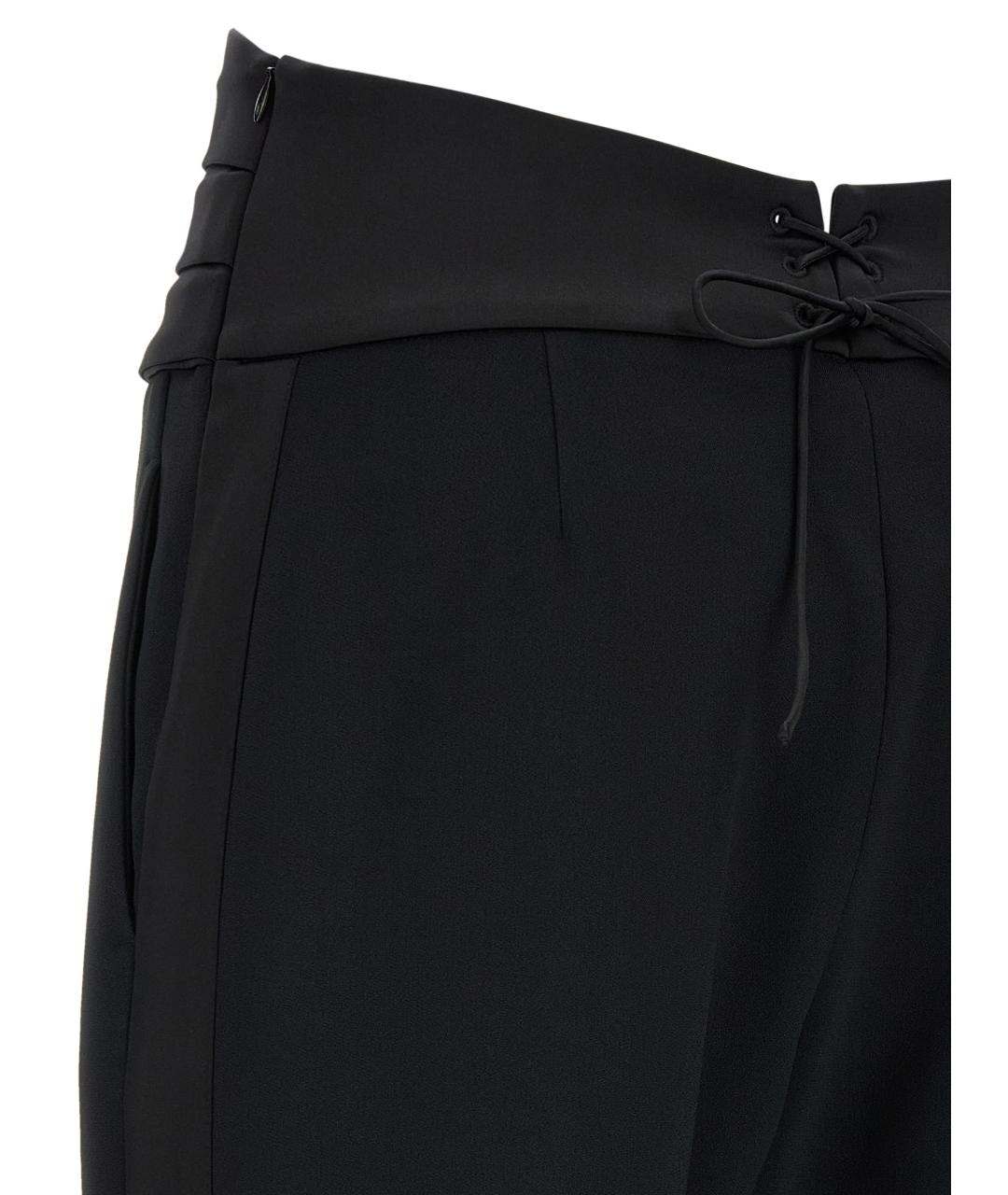 ERMANNO SCERVINO Черные вискозные прямые брюки, фото 4