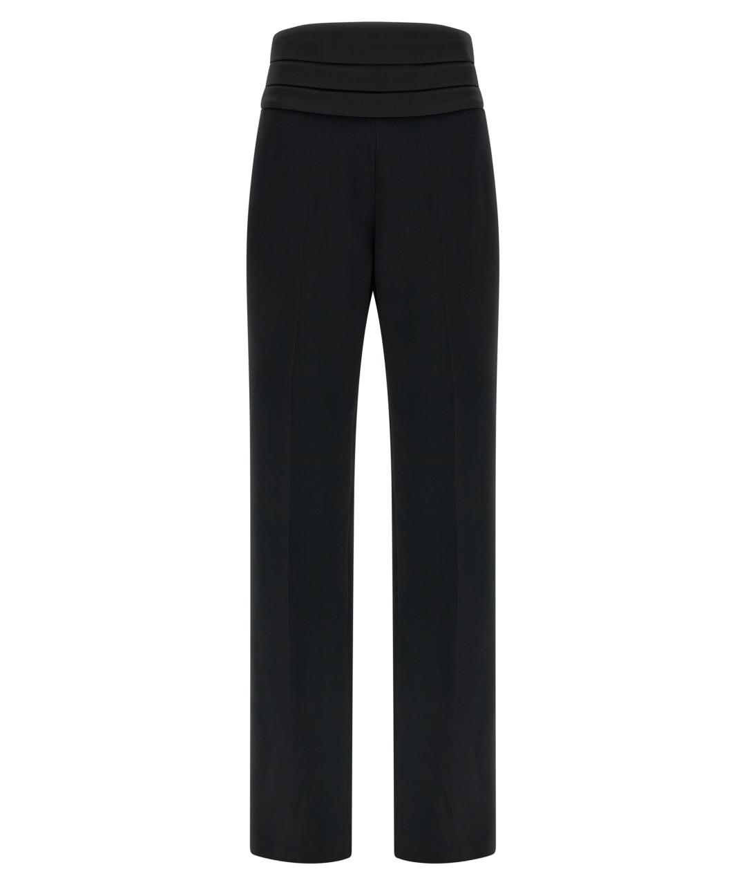 ERMANNO SCERVINO Черные вискозные прямые брюки, фото 1