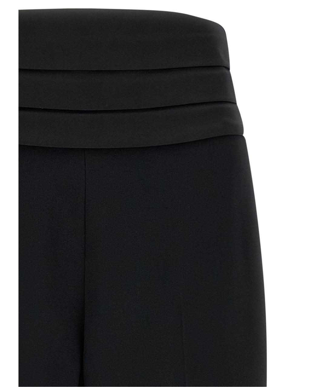 ERMANNO SCERVINO Черные вискозные прямые брюки, фото 3