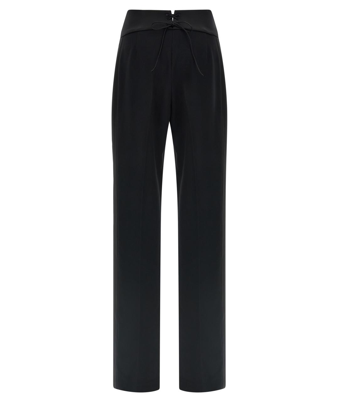 ERMANNO SCERVINO Черные вискозные прямые брюки, фото 2