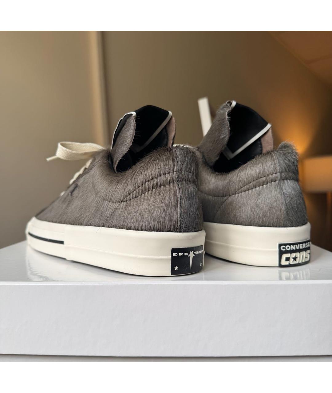 RICK OWENS DRKSHDW Коричневые низкие кроссовки / кеды, фото 4